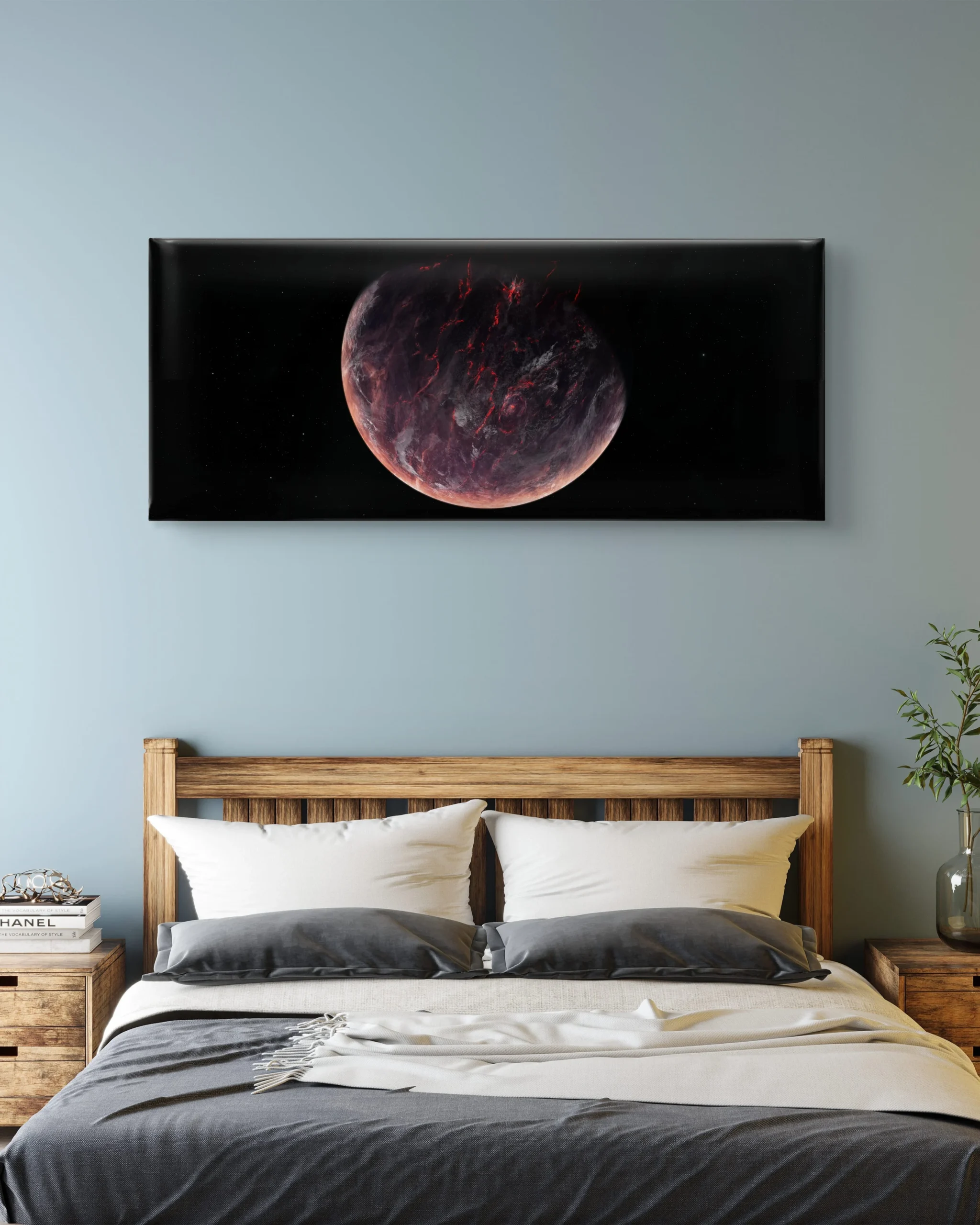 Red Lunar Eclipse Canvas