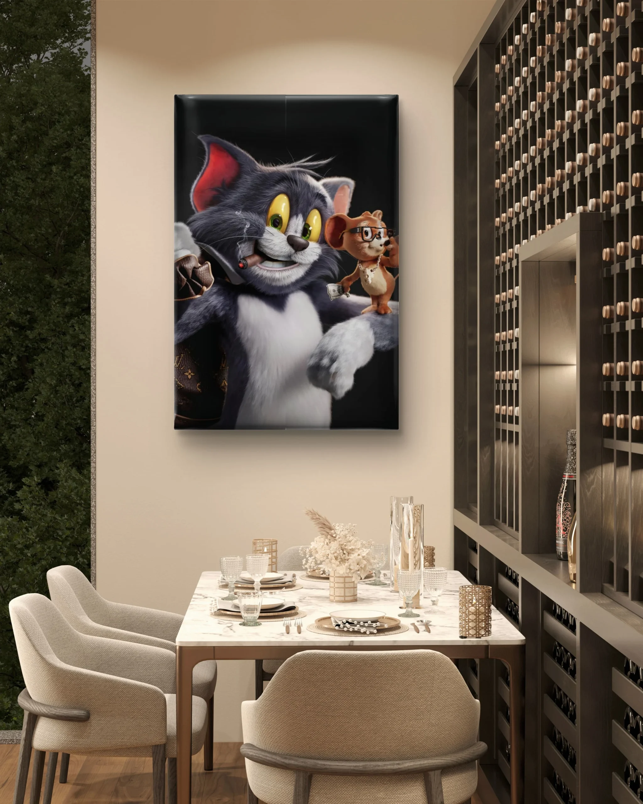 Tom & Jerry Millionaire Canvas