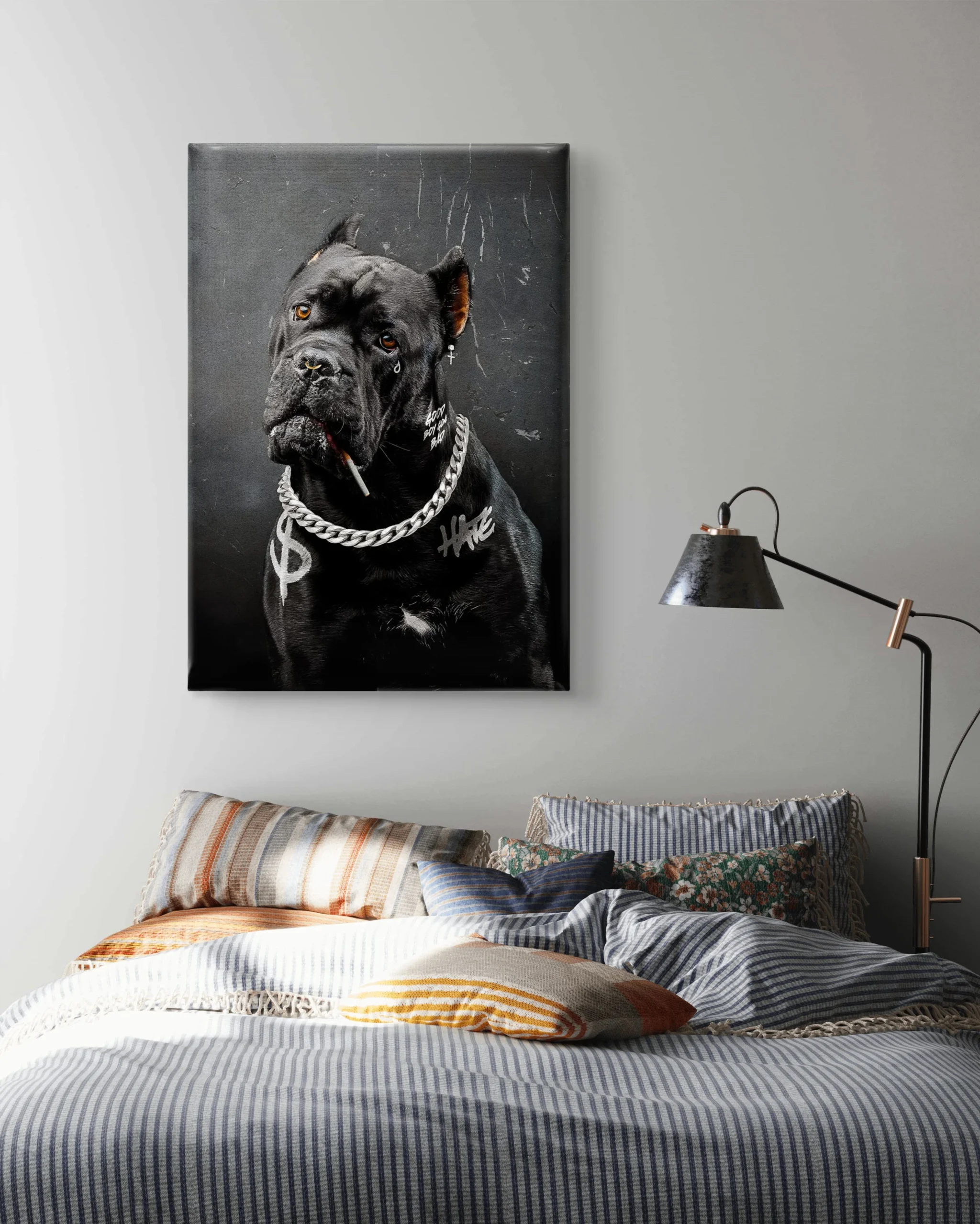 Tough Bulldog Millionaire Canvas
