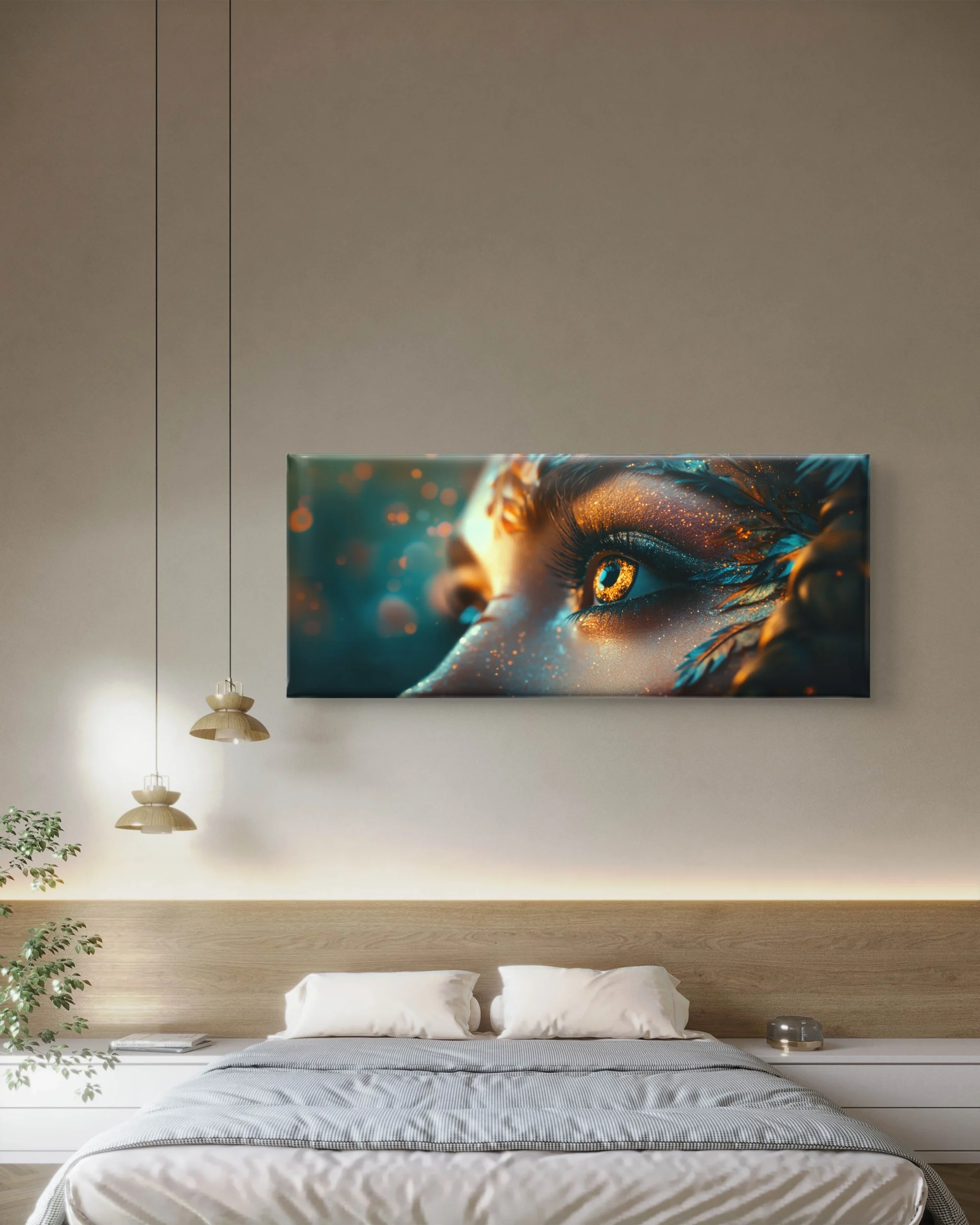 Golden Goddess Eye Canvas